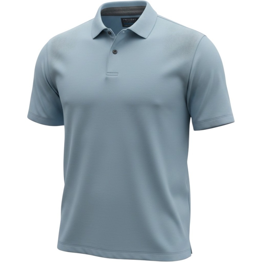 Twillory Athleisure Polo Shirt Mens XL Blue Short Sleeve Performance Golf Top
